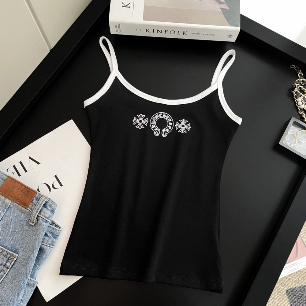 Chrome Hearts Colorblock Horseshoe Print Camisole